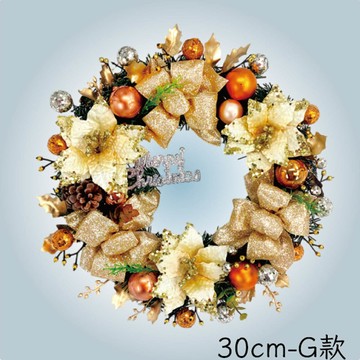 30CM聖誕花圈 32858-G