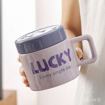 馬克杯 陶瓷咖啡杯 帶蓋馬克杯 陶瓷馬克杯 互換禮物 馬剋杯陶瓷杯子男生帶蓋帶勺子定製情侶水杯傢用咖啡杯茶杯女新款
