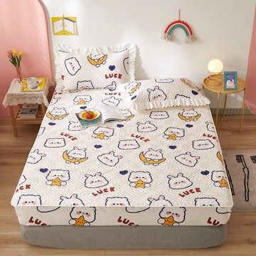 床笠單件全棉夾棉加厚席夢思床墊保護套夏季防滑床罩全包防塵罩套