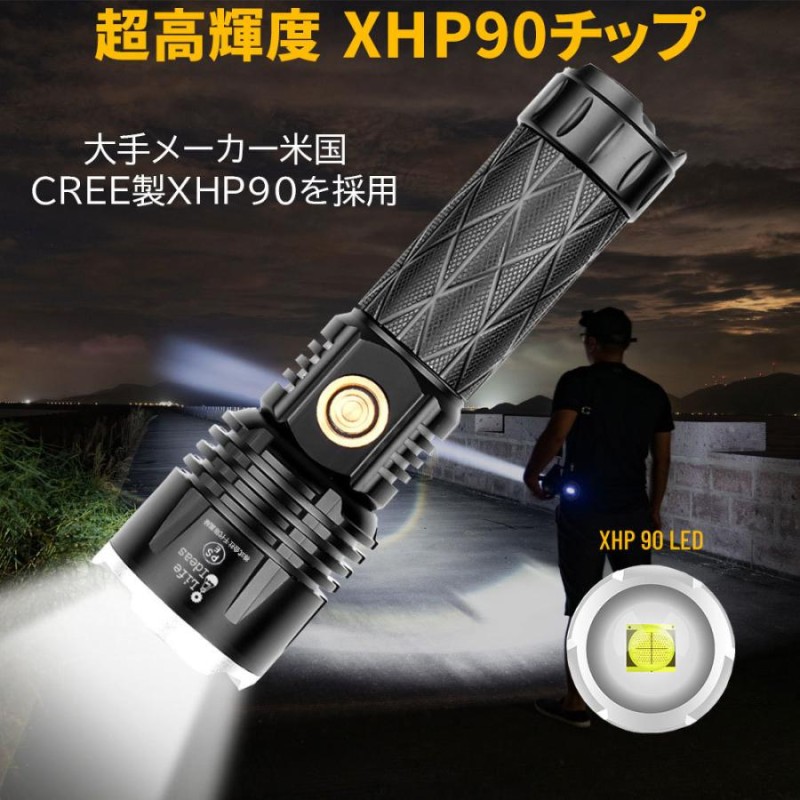 即発送可能】 伸縮ズームライト CREE L2 LED 単四電池 18650電池