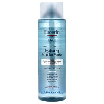 Eucerin, 面部，補水膠束水，無香，13.5 液量盎司（400 毫升）