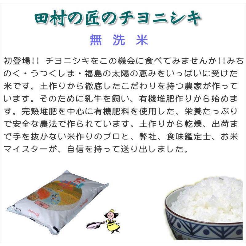 福島県田村産 無洗米 チヨニシキ 20kg(5kg×4袋) 令和5年産