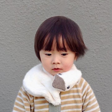 鴨圍巾 [女裝/童裝] 有機棉白