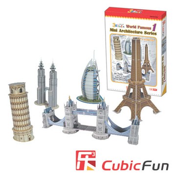 Cubic Fun 智慧3D立體拼圖『迷你建築系列一』