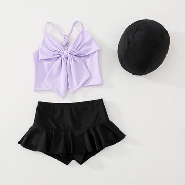 吊帶小女孩速干比基尼兒童泳衣