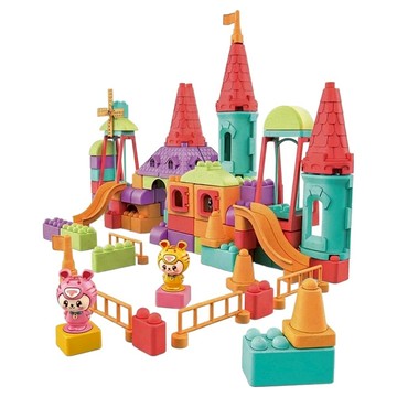 維京小子 環保麥稈積木76pcs  混色  1套