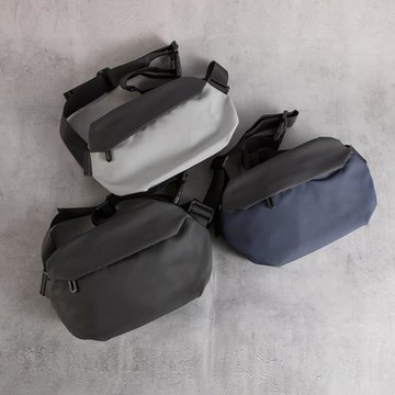 歐美潮牌單肩包個性撞色防水運動風騎行包時尚休閑胸包男士斜挎包