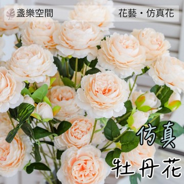 牡丹花 仿真花 五頭牡丹 一束牡丹 花束  仿真花 手感保濕 玫瑰花 人造花