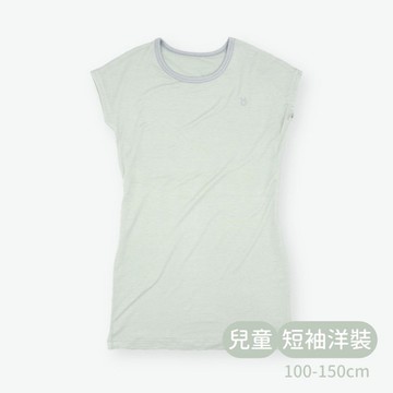 minihope輕柔感短袖洋裝(兒童)-薄荷