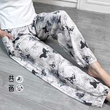 [韓國K.W.]韓國專櫃級薄翼蝴蝶柔棉稠家居褲睡褲(女睡衣/家居服/長褲/運動)