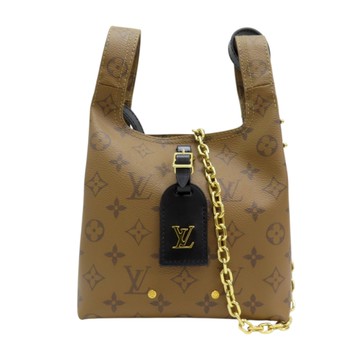 【二手名牌BRAND OFF】LOUIS VUITTON LV 路易威登 棕色 原花 Reverse 帆布 Atlantis BB 肩背包 M46816
