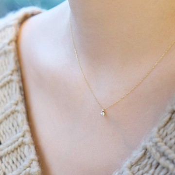 溫柔月光 月光石項鍊 10K 14K 18K K金 月光石 真鑽