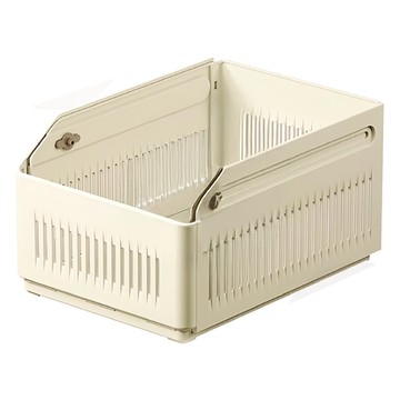 伸縮收納盒 特大 奶油白 抽屜收納 整理箱  1個