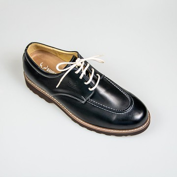 圓頭莫卡辛德比男鞋/黑色/128E楦