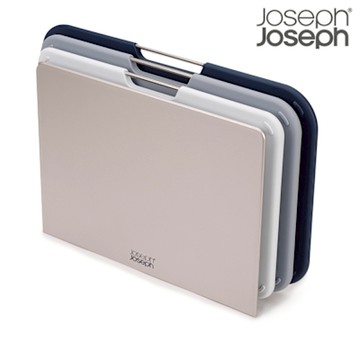 【Joseph Joseph】 Nest系列 砧板三件組-灰藍(大)