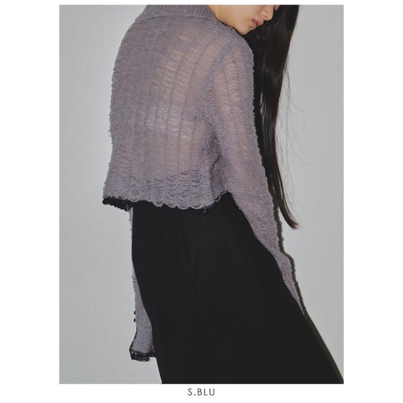 TODAYFUL 2023winter トゥデイフル Mesh Jacquard Knitshirts メッシュ