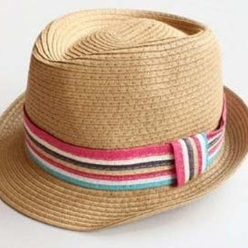 PS MALL韓版中性編織草帽 爵士帽 防曬帽 2入