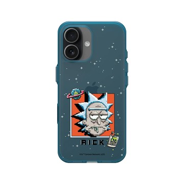 iPhone 17 Clear (相機按鈕) 夜幕藍 - 瑞克和莫蒂 Rick and Morty - Pixel瑞克