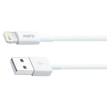 RASTO 蘋果Lightning充電線  1.2m  白色  1條