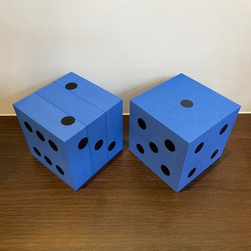 12cm EVA FOAM直角藍色點數骰子2pcs/組《台灣製造》/蝦皮代開發票