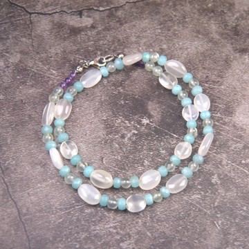 月光石葡萄石天河石項鍊