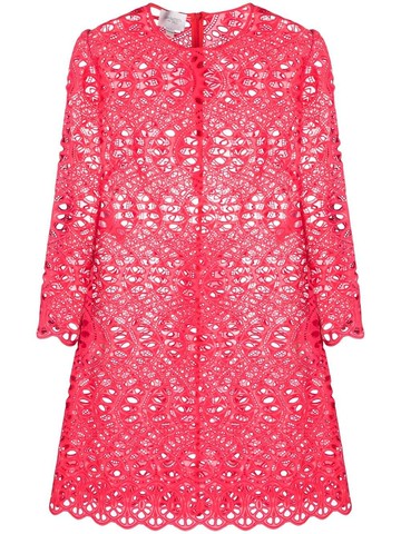 Giambattista Valli - open-knit cotton dress - women - Cotton - S - Pink