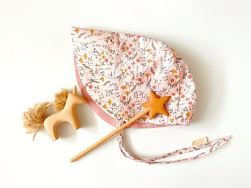 芬蘭春天花園  有機棉雙面手作Lady帽