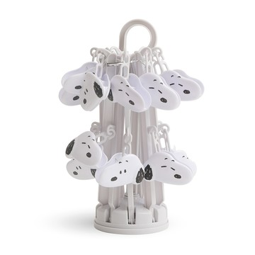 SNOOPY Peanuts史努比折疊式曬衣夾組18P-正版授權 造型夾子 晾衣夾 曬衣架