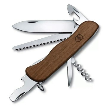 【Victorinox 瑞士維氏】瑞士刀 FORESTER WOOD 10用 (0.8361.63)【墊腳石】