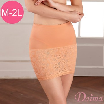 束褲  (M-XXL)蠶絲珍珠紗中腰美臀塑臀安全褲裙-橘色#6581
