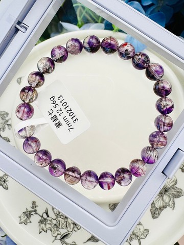 精品玻璃透彼岸花紫超七共生7mm12.56g三輪骨幹提升自身頻率人緣
