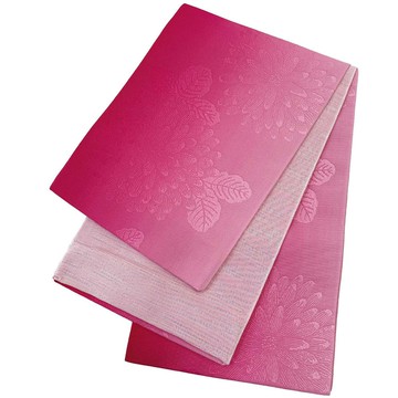 女性 腰封 和服腰帶 小袋帯 半幅帯 日本製 粉紅 漸層 24