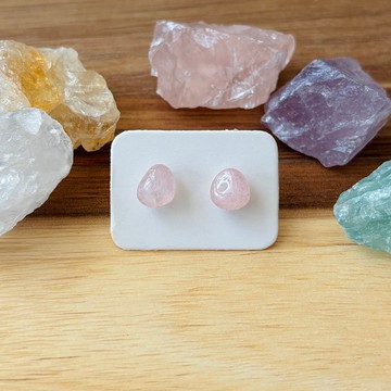 石光-天然礦石耳環-粉晶05