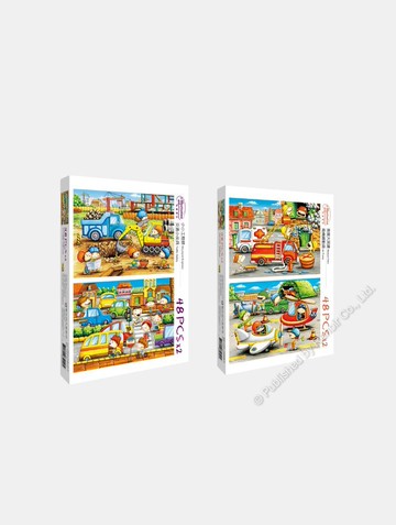 孩子的第一套拼圖｜探索成長48x2片拼圖x2件組