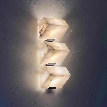 免運/可開票 落地燈 立燈 吊燈 壁燈 檯燈 北歐風格天然云石石材燈簡約臥室床頭明裝LED帶光源創意 公司貨 快速出貨PPP1111