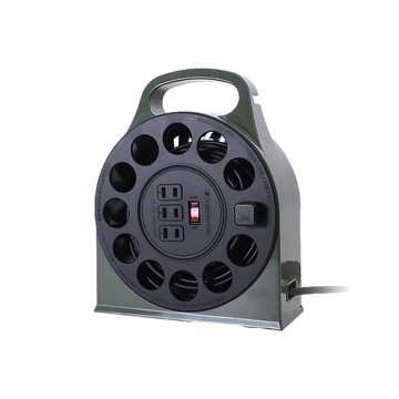 ADAMOUTDOOR輪座式延長線15M-綠色