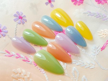 穿戴甲/穿衫甲/手工繪製/多彩素色凝膠