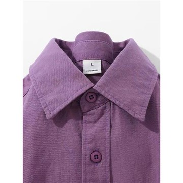 100%棉輕奢復古安可拉紅襯衫女內搭純棉寬松遮肉顯瘦長袖襯衣外套