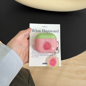 lulu|芭樂水果耳機殼 適用於AirPods4代耳機套 適用蘋果耳機殼AirPods3/4/pro2/3防摔殼