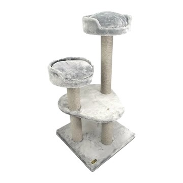 doter 寵愛物語 CT59 瞭望三角貓跳台 50x50x92cm  灰色  1組