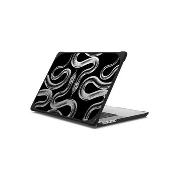 CASETiFY黑底透明大王蛇適用蘋果MacBook Pro13/14/15/16寸電腦筆記本保護殼Air防摔套2022-2024款時尚潮牌殼