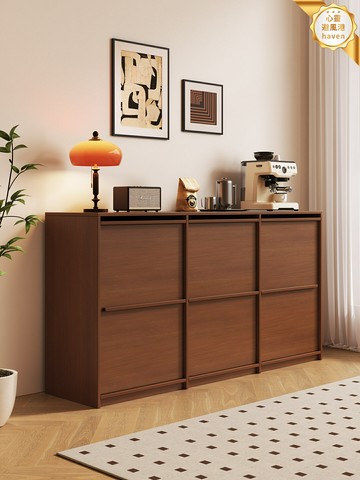 【中古風2025新款】餐邊櫃 茶水櫃 鬥櫃 置物櫃 櫥櫃 儲物櫃 實木家用靠牆一體櫃 多格收納 客廳餐廳廚房適用