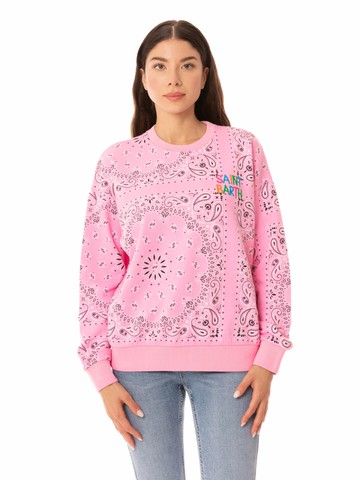 MC2 Saint Barth Woman Sweatshirt Stardust With Bandanna Print