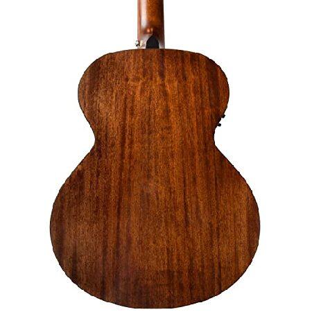 Sawtooth Mahogany Series Solid Mahogany Top Acoustic-Electric Mini Jumbo Guitar with Hard Case and Pick Sampler