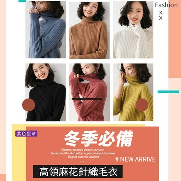 紫色星球 現貨出清 只賣好棉 針織衫 毛衣 長袖針織衫 高領上衣 高領針織衫女生毛衣【DA22】高領毛衣 針織上衣