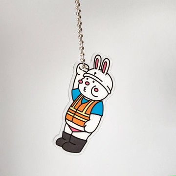 cheeky cheeky 厚面子 快抓緊! 厚面兔 安全兔 壓克力鑰匙圈 匙扣