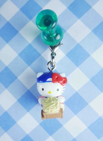 【震撼精品百貨】Hello Kitty 凱蒂貓~KITTY限定版吊飾拉扣-倒牧草
