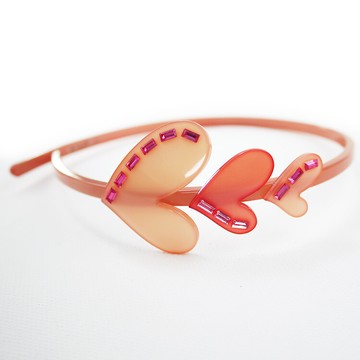 粉紅堂 髮飾 可愛愛心髮箍 紫色 / 粉紅 / 紅色 / 咖啡色