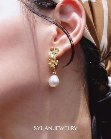 Fortuna —奧地利水晶珍珠垂墜式耳環生日 禮物情人節