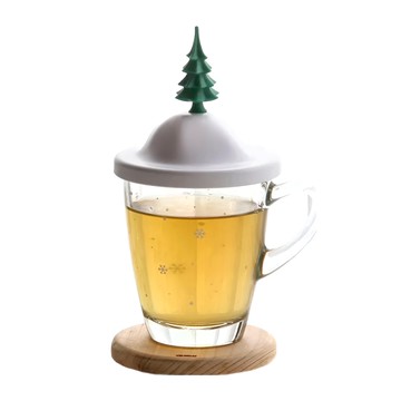 QUALy 四季玻璃杯  冬 透明色 + 白色 + 綠色  1個